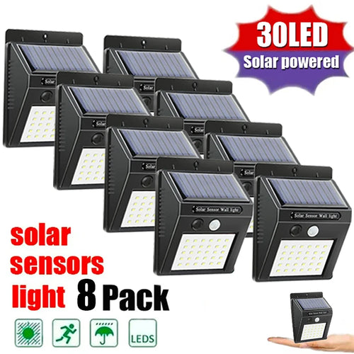 Solar Motion Sensor Outdoor Wall Light – 100 LED
