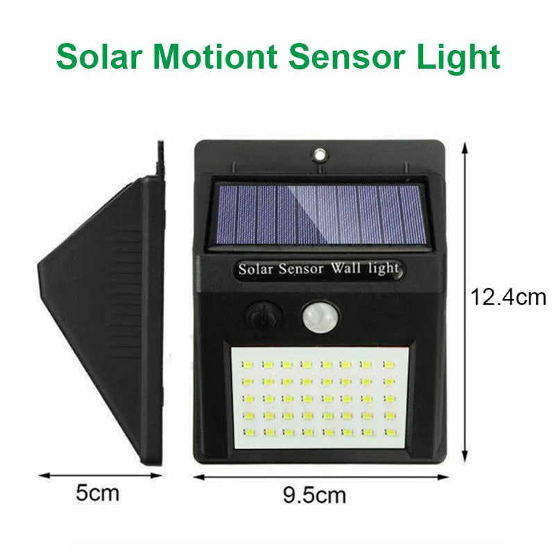 Solar Motion Sensor Outdoor Wall Light – 100 LED